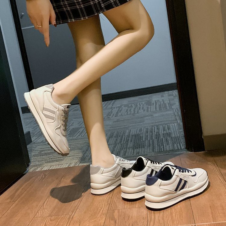 2021 New Women's Shoes Spring Korean Low-top Lace-up Breathable Casual Shoes Women's Running White Shoes Women