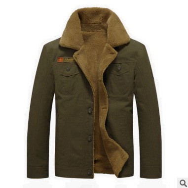 Collar Fleece Jacket M MILITARY GREEN 