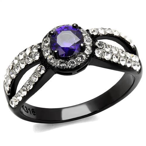 Women Stainless Steel Cubic Zirconia Rings TK2653