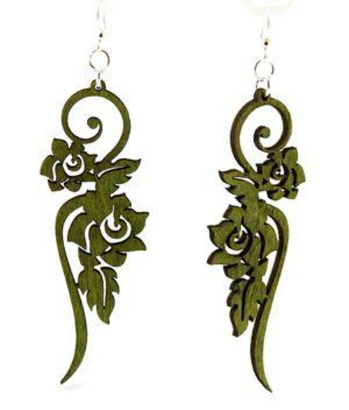 Long Flower Earrings # 1015