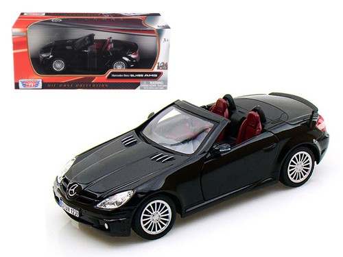 Mercedes Benz SLK55 AMG Convertible Black 1/24 Diecast Model Car by