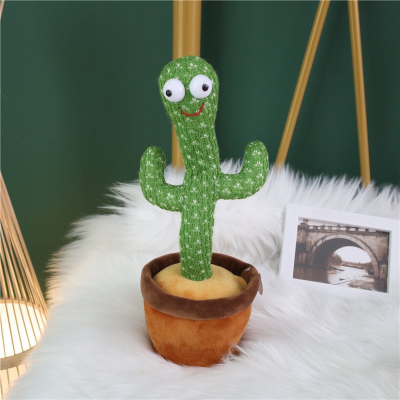 Dancing Cactus Funny Early Childhood Education Electronic Shake Cute Plush Toy