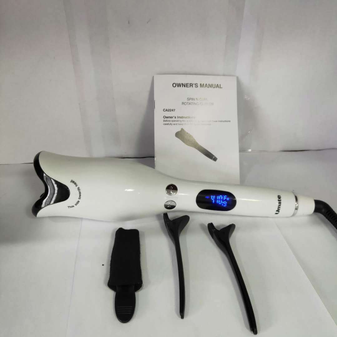 Rose-shaped Curling Iron Automatic Infrared Heating Multi-function LCD Curling Iron WHITE AMERICAN STANDARD 