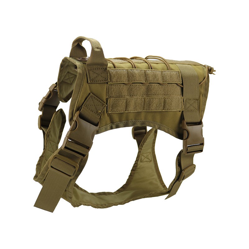 Tactical large dog vest dog patrol equipment pet dog clothes K9 chest strap M KHAKI 