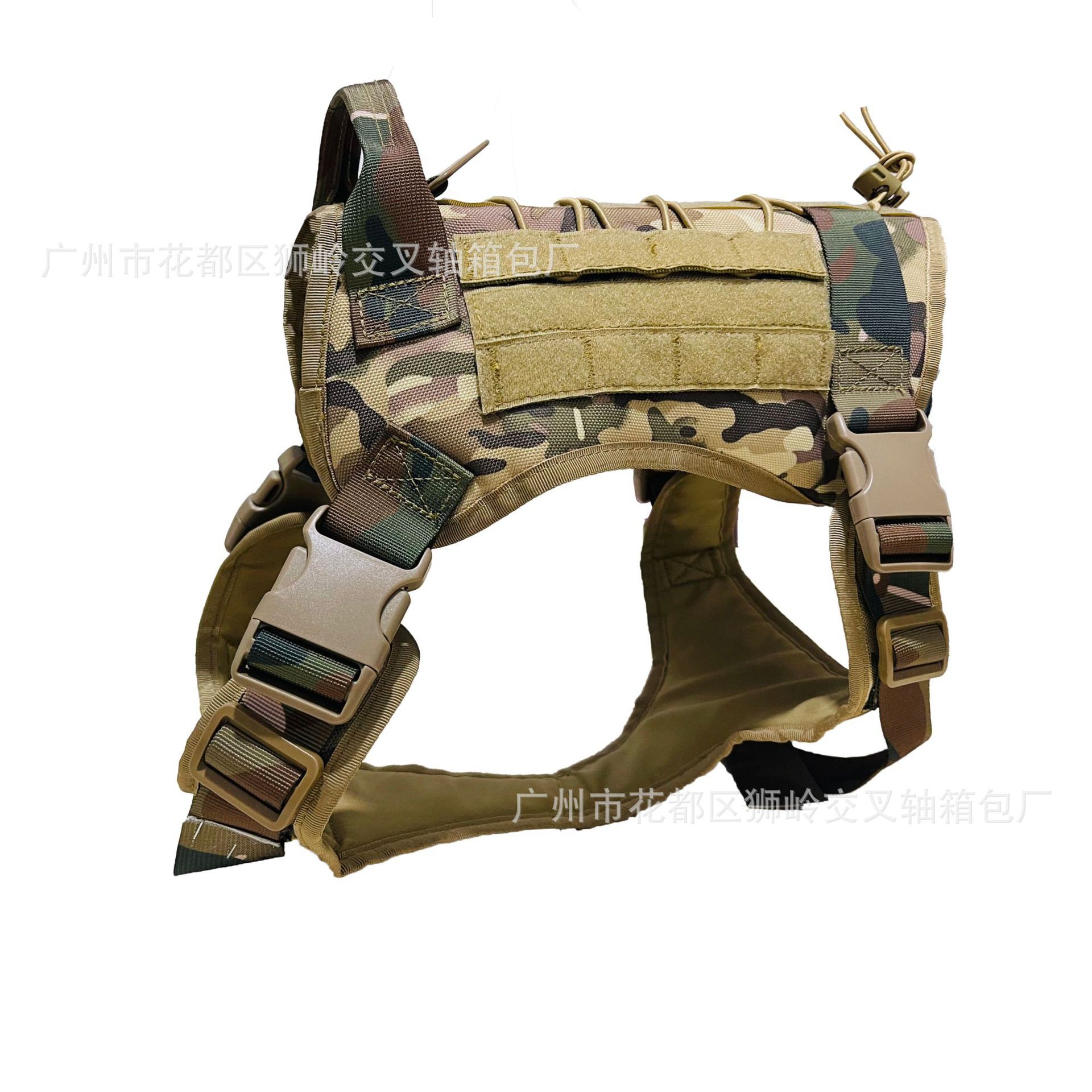 Tactical large dog vest dog patrol equipment pet dog clothes K9 chest strap S CP CAMOUFLAGE 