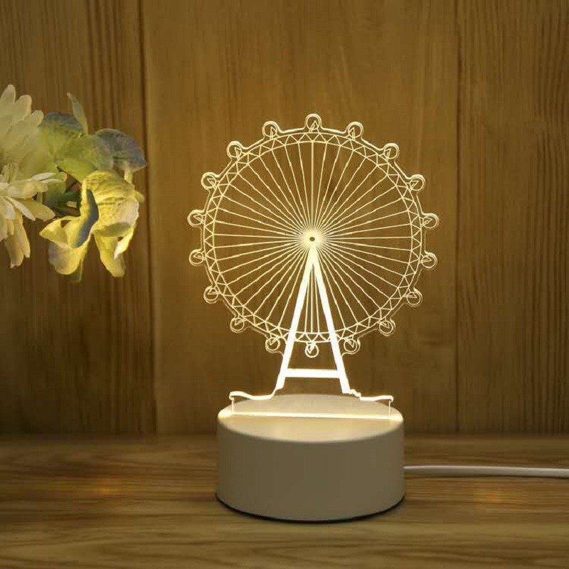 Creative Led Night Light Usb Plug Night Light FERRIS WHEEL USB MONOCHROME STYLE 