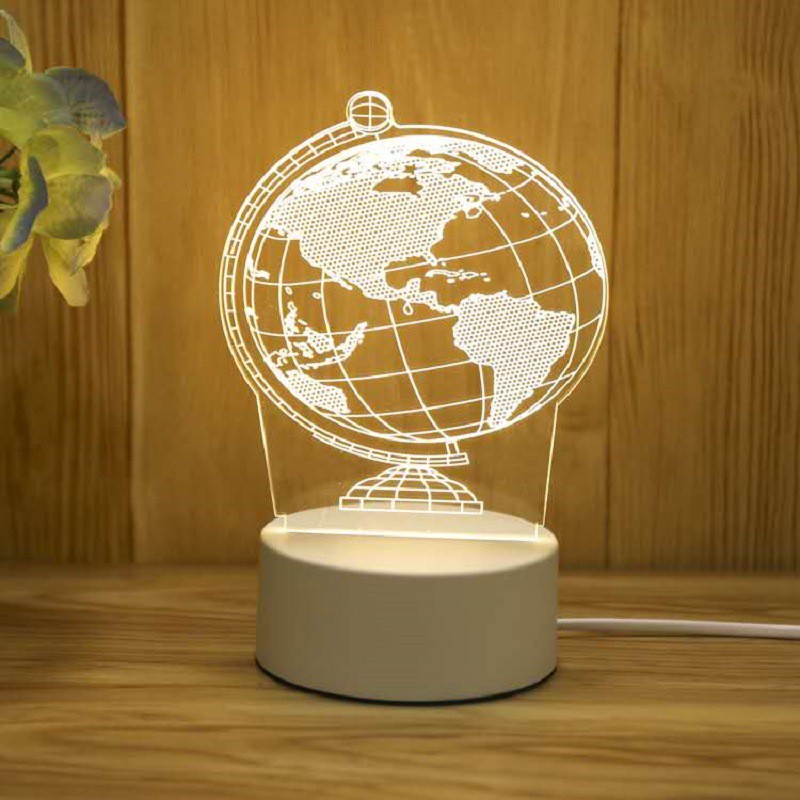 Creative Led Night Light Usb Plug Night Light USB MONOCHROME STYLE GLOBE 