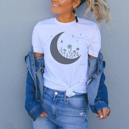 Moon Flowerchild Graphic T-Shirt - MI114