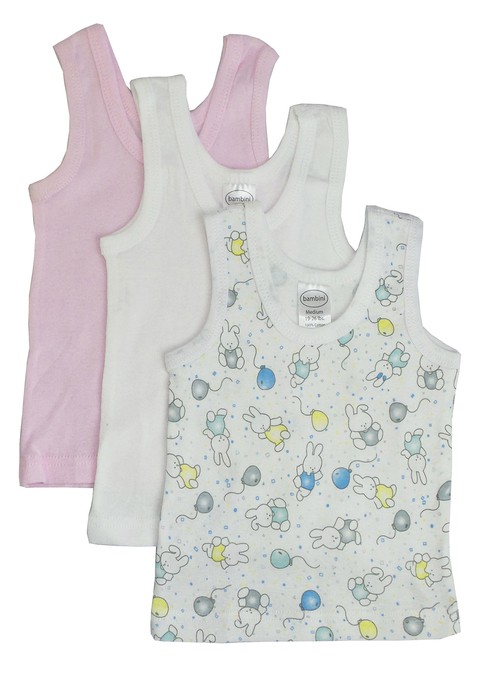 Girls Printed Tank Top Variety 3 Pack