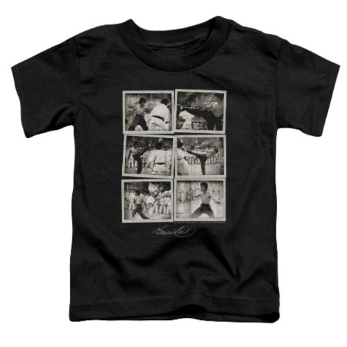 Trevco Bruce Lee-Snap Shots - Short Sleeve Toddler Tee - Black, Sm