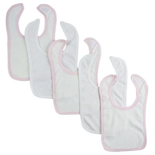 Bambini 1024-W-P3-W2 12.25 x 7.5 in. Infant Boys Drool Bibs, White