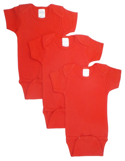 Red Bodysuit Onezies (Pack of 3) MEDIUM RED 