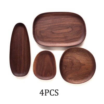 Whole Wood lovesickness Wood Irregular Oval Solid Wood Pan Plate Fruit E 