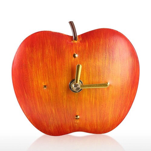 Apples Iron Clock Home Office School Decorative