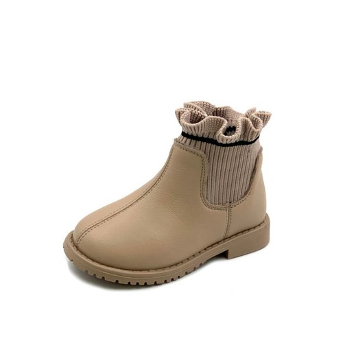 Winter Baby Shoes 0-3 years Leather Ruffle Zip WaterProof Kids Boots