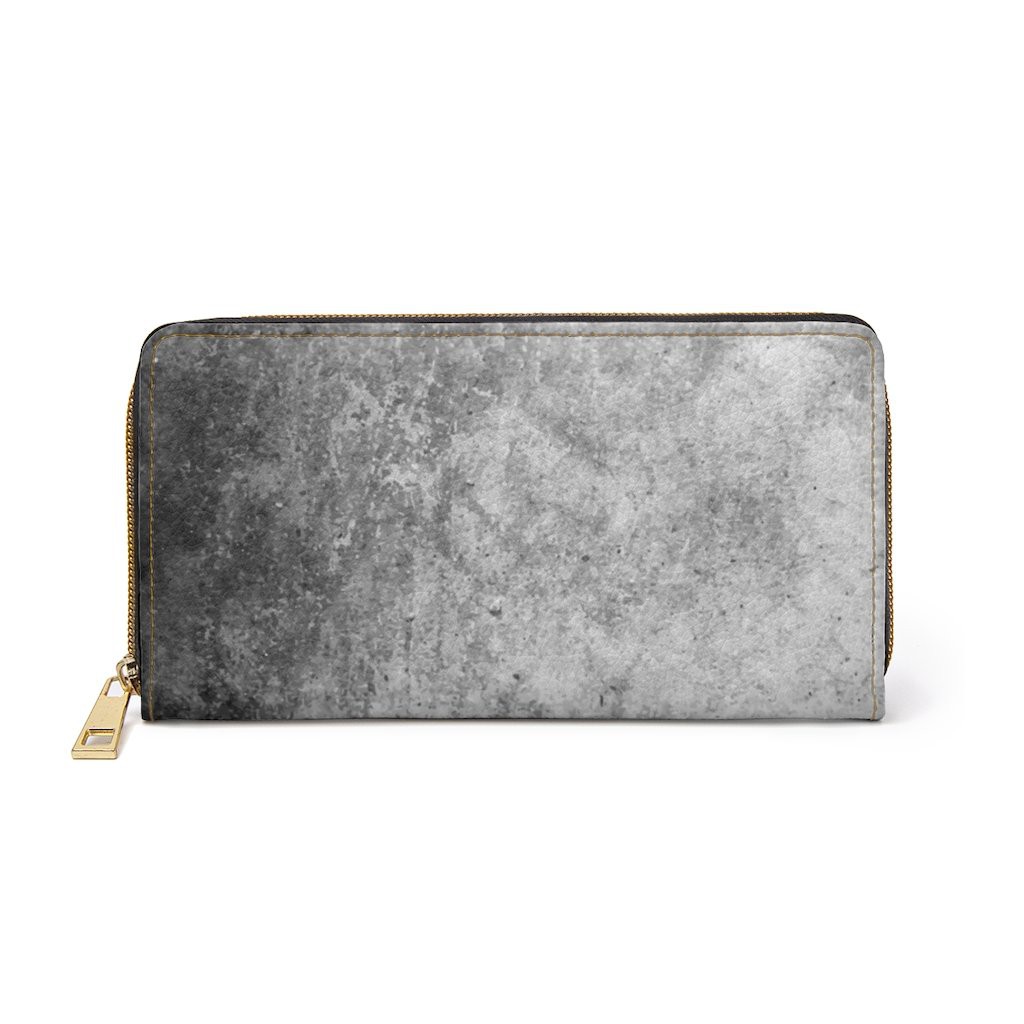 Zipper Wallet, Black & Grey Style Purse