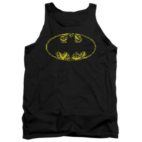 Trevco Batman-Bats On Bats - Adult Tank Top - Black- 2X