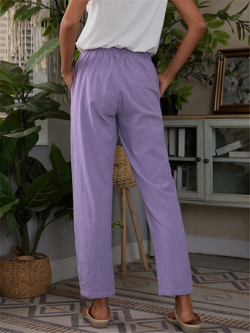 Women's Fashion Lace Up Long Trousers