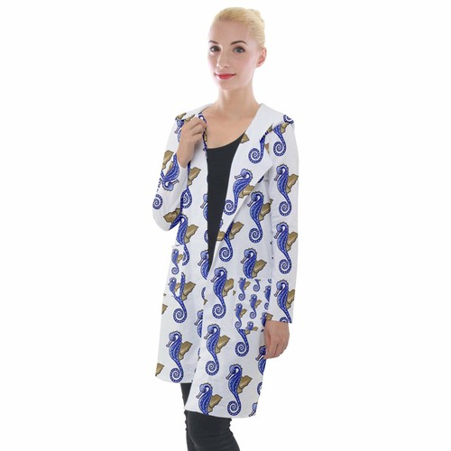 Seahorse Hooded Pocket Cardigan