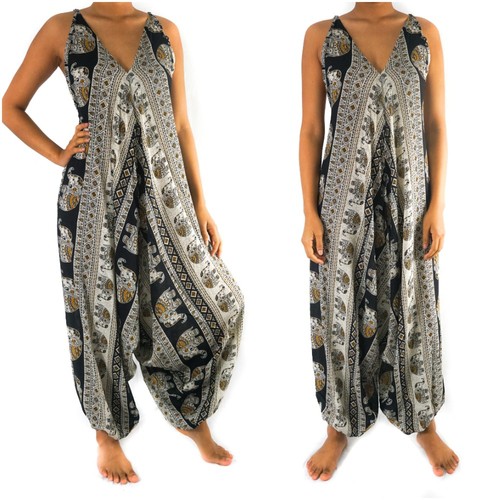 black-elephant-boho-hippie-jumpsuit-rompers